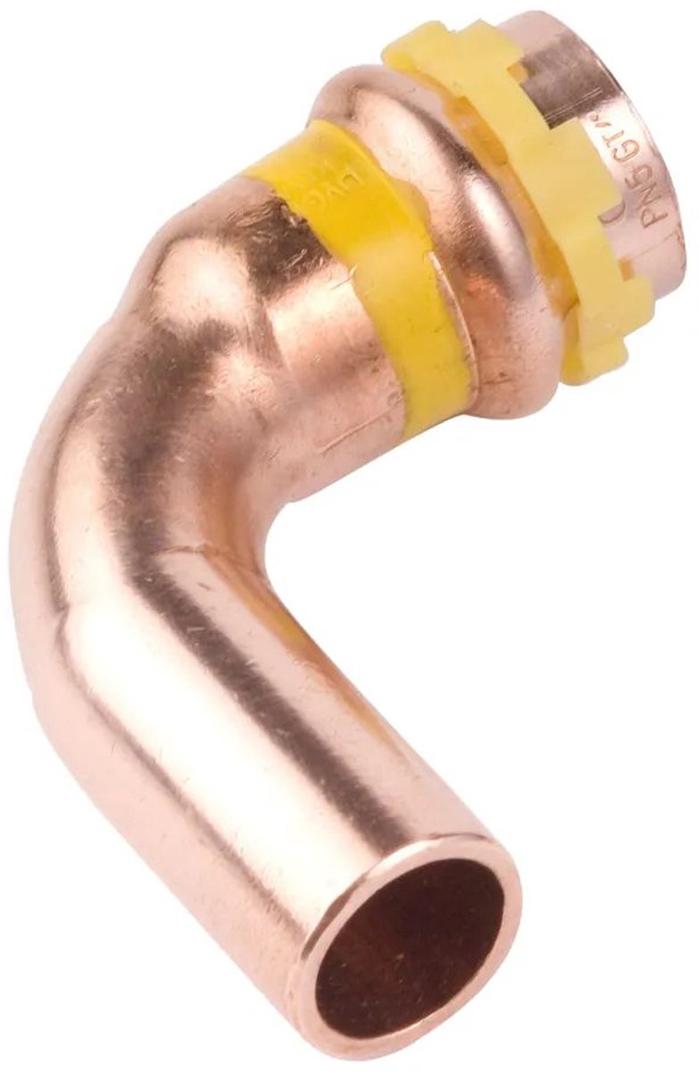 VSH SudoPress Koper Gas Bocht 90° FØ 22 Type SPG5001V, 6673975