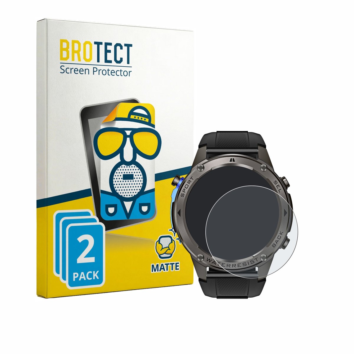 BROTECT - Screenprotector voor Kardena Care GPS - Folie Beschermfolie matte 2 Stuks