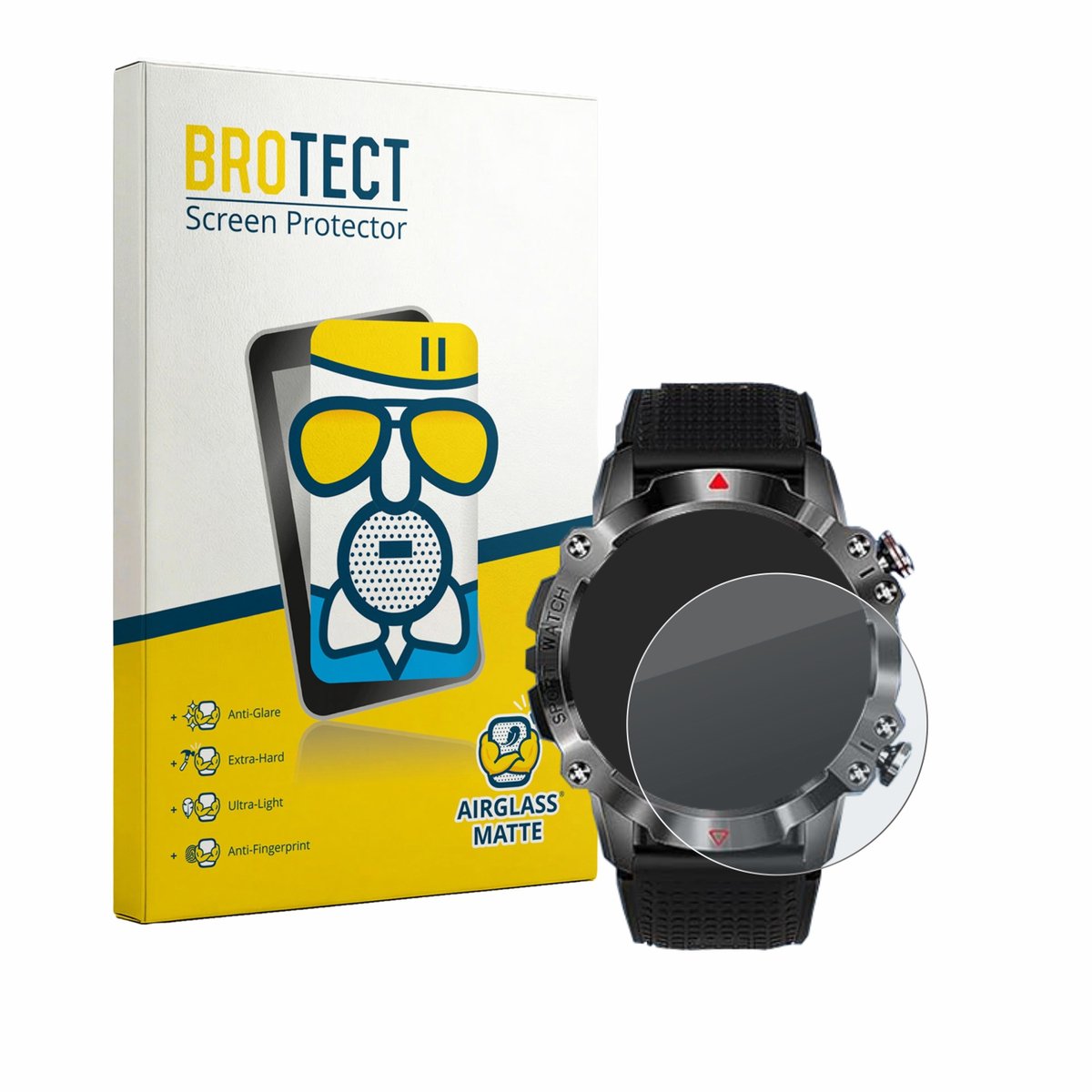 BROTECT - Screenprotector voor Rmana KR10 1.39" - Folie Beschermfolie Beschermglas matte