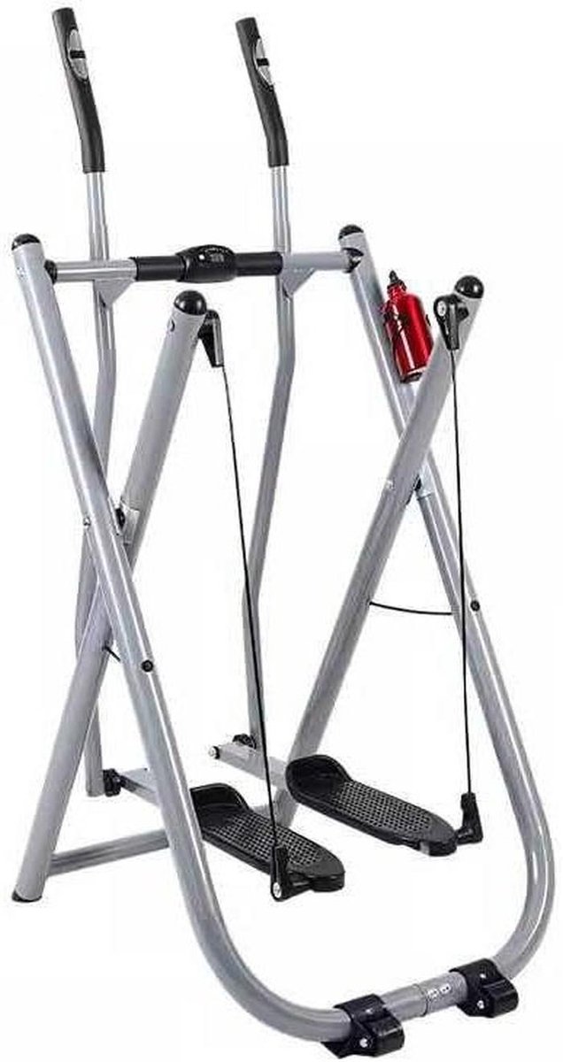 Opvouwbare Crosstrainer - Hometrainer Fitnessapparaat - Thuis Trainen - Ruimtebesparend Design - Max 120kg - Zilver