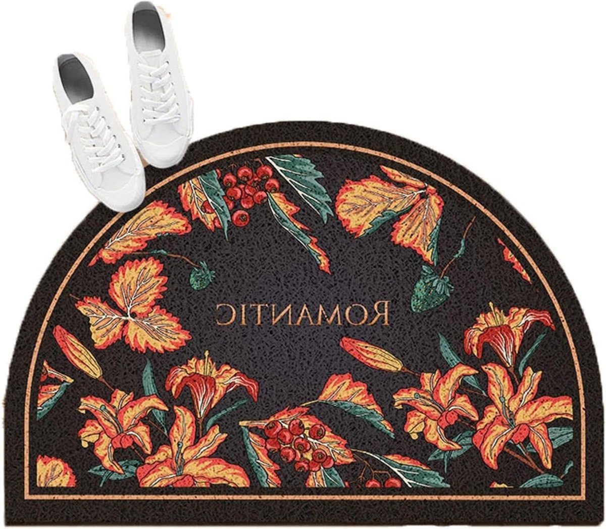 Duurzame Deurmat - Buitenmat Voordeur - Vuil Vangen - Antislip Achterkant - 75x45CM - Bloe