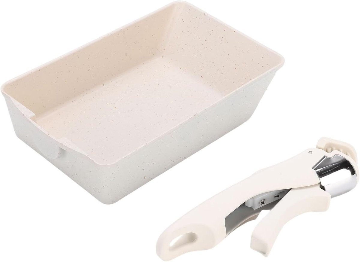 Japanse Omeletpan - Tamagoyaki Pan - Ontbijt Maken - Afneembare Handgreep - 14x22 cm - Beige