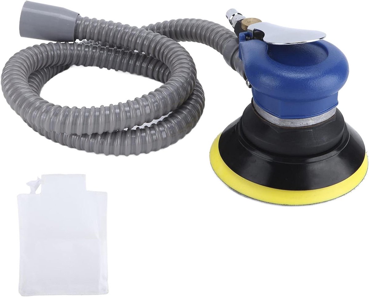 Pneumatische Schuurmachine - Polijstmachine - Autolak Verzorging - Excentrisch Trillingsontwerp - 5 Inch - Grijs