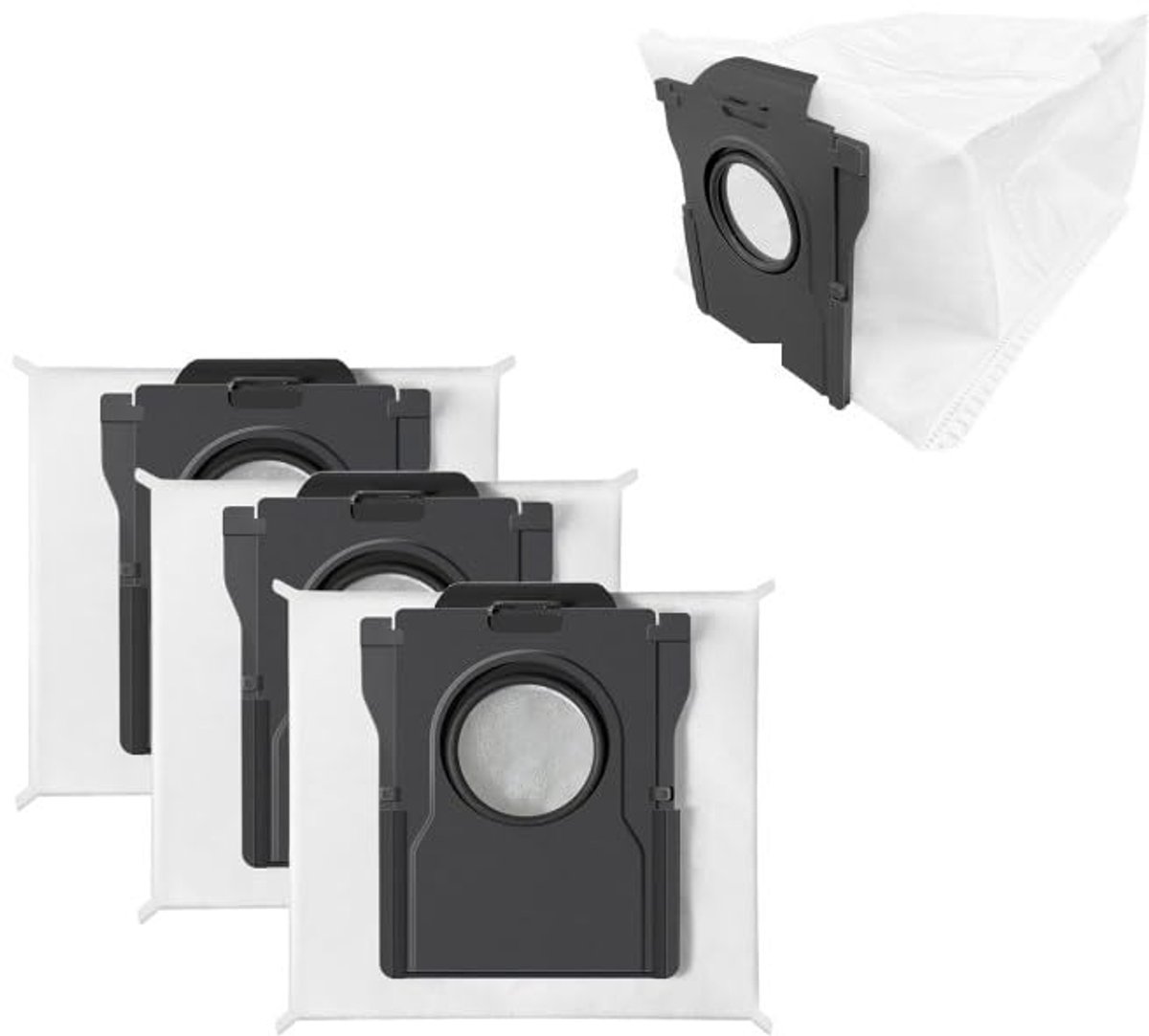 4 stofzakken geschikt voor Dreame L10s Pro Ultra/L10s Ultra Gen 2 stofzuigers, vervangingsset onderdelen, reserveonderdelen, uitstekende filtratiecapaciteit, stofzak met grote capaciteit, reinigingsgereedschap