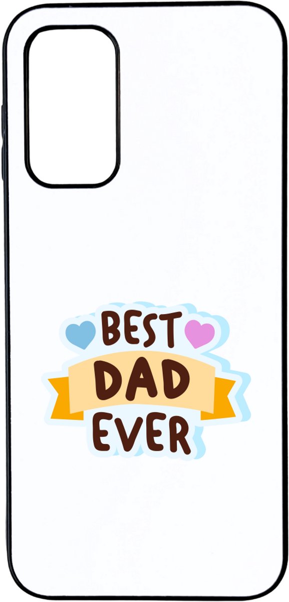 Hacebo® - Best dad ever telefoonhoesje - Papa - Beste papa - telefoonhoesjes - Vaderdag cadeautje - Cadeau voor papa - Verjaardag - Geschenk - Cadeau - Gift - hoesje geschikt voor Samsung Galaxy A14 (5G)
