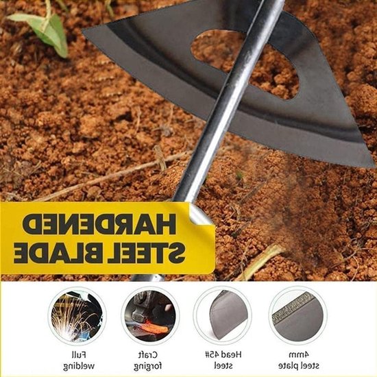 Dailygoody - Handheld wieden hark - Tuingereedschap - Duurzaam en sterk - Holle schoffel - Ideaal voor tuin en boerderij - Voor planten en groenten van Merkloos	 — afbeelding 3