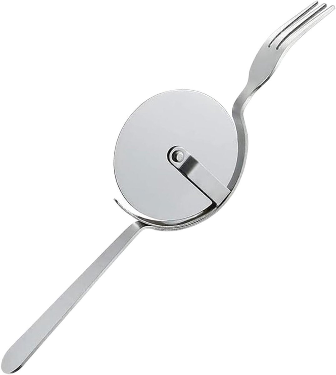 Pizzasnijder - Taartsnijder Deegwiel - Pizza Snijden - Antislip Handgreep - 23 x 7 cm - Zilver