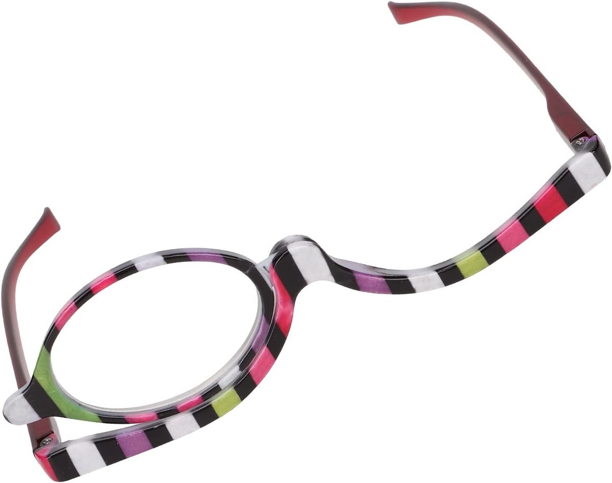 Rotating Make-up Glazen met Vergrotende Lens (+4.00) - Kras- en Schokbestendige Vergroting voor Nauwkeurige Make-up Toepassingen in Kleurrijke Stijl