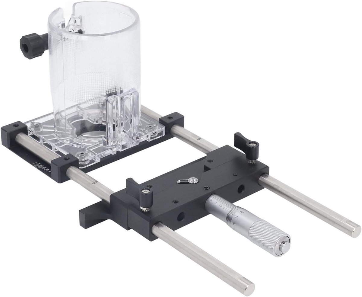 Freesmal Houtbewerking - Houtfreesmal Houtbewerking - Precisie Frezen - Micro-instelling 0.01mm - 33 x 18 cm - Aluminium