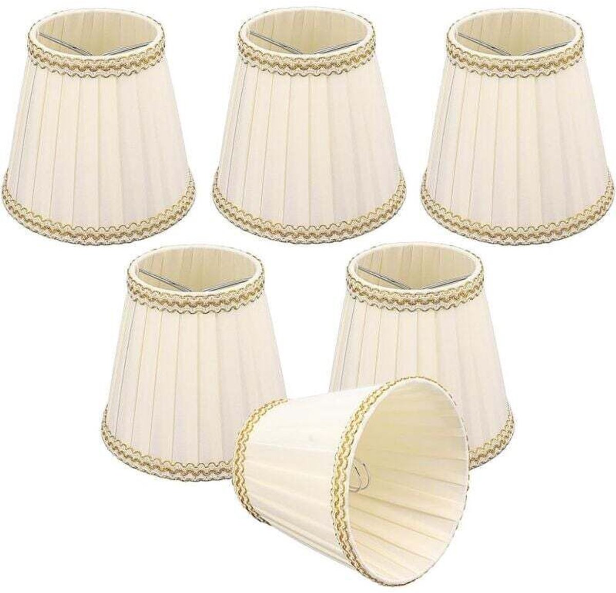 Een set van 6 opzetlampenkappen, geschikt voor tafellampen, vloerlampen en nachtlampjes, geschikt voor afgeschikt vooringen van 90 x 140 x 130 mm, ook geschikt voor hanglampen, E14-lampen en verlichtingsaccessoires.