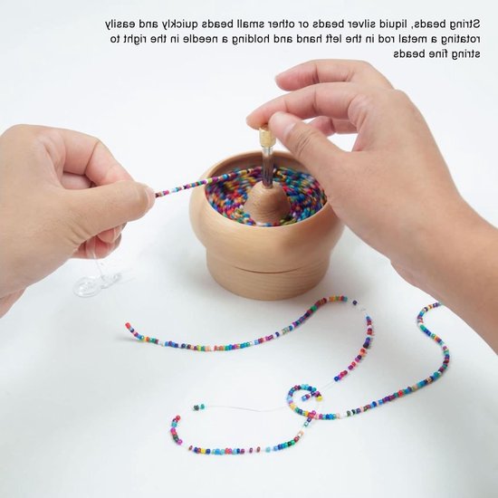 DIY Bead Spinner voor Armbanden en Taillebeads, Verstelbare Snelheid, Inclusief Grote Oognaald voor Beading en Creatief Knutselen — afbeelding 5