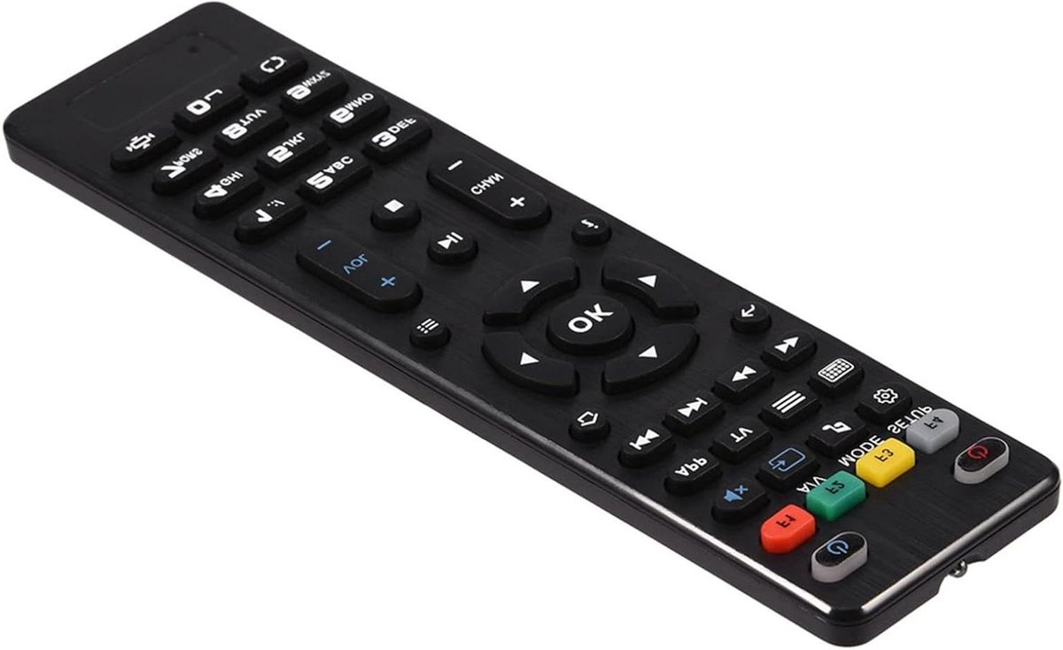 TV Box Afstandsbediening - Universele Vervanger - TV Bediening - Directe Werking - 10 Meter Bereik - Zwart