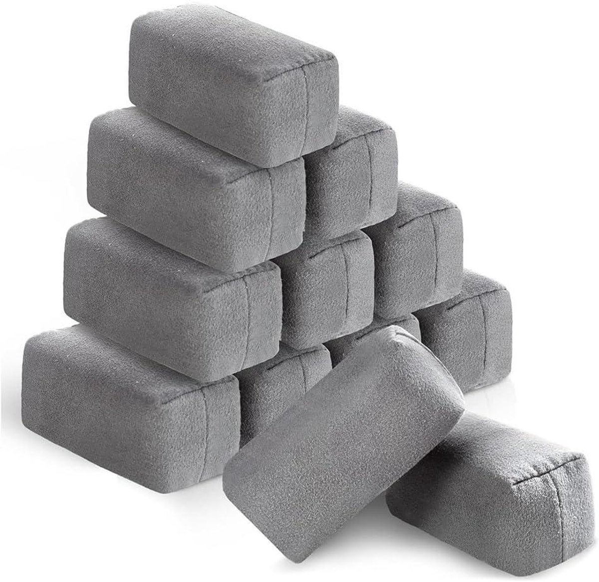 Microvezel Applicator Pads - Sponsjes Waxen - Auto Polijsten - Minimale Productabsorptie - 12 Stuks - Grijs
