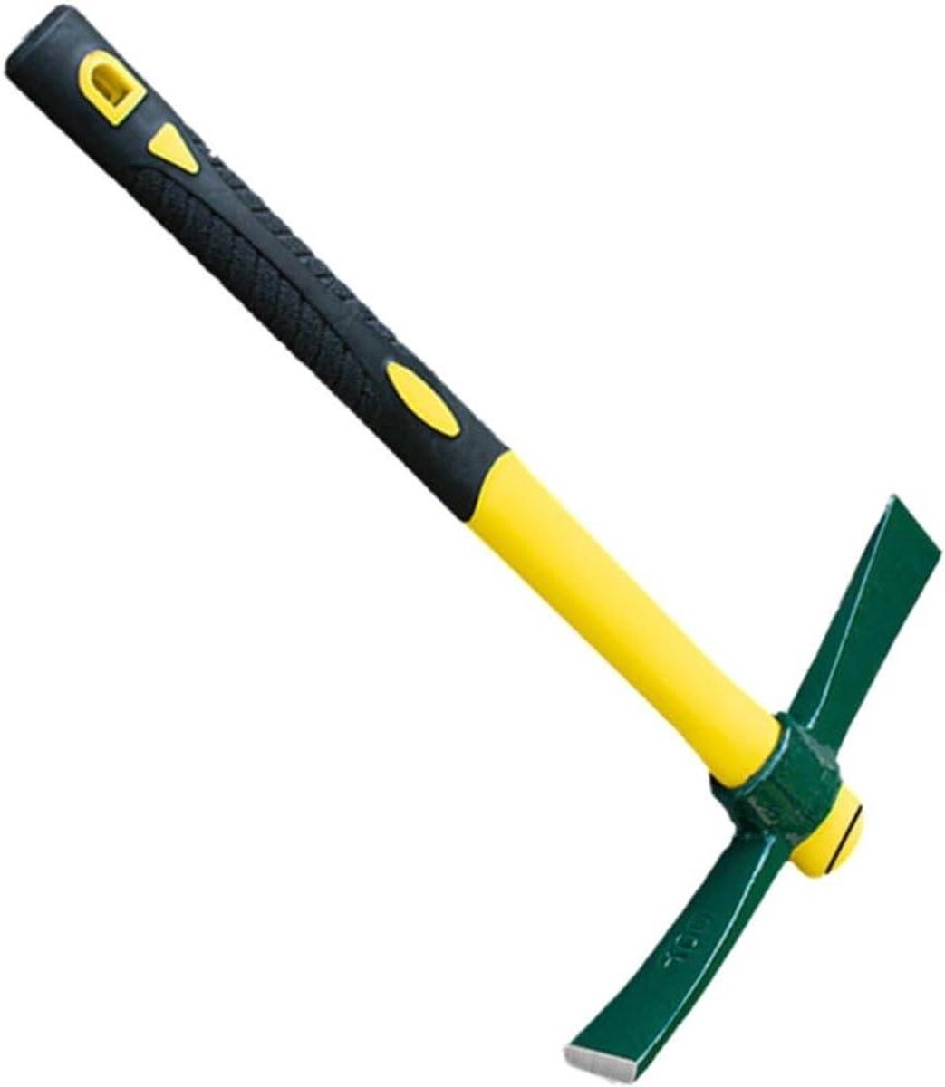 Tuinhouweel met steel - Onkruidsteker - Tuinonderhoud - Dubbele gesmede kop - 38 cm - Zwart