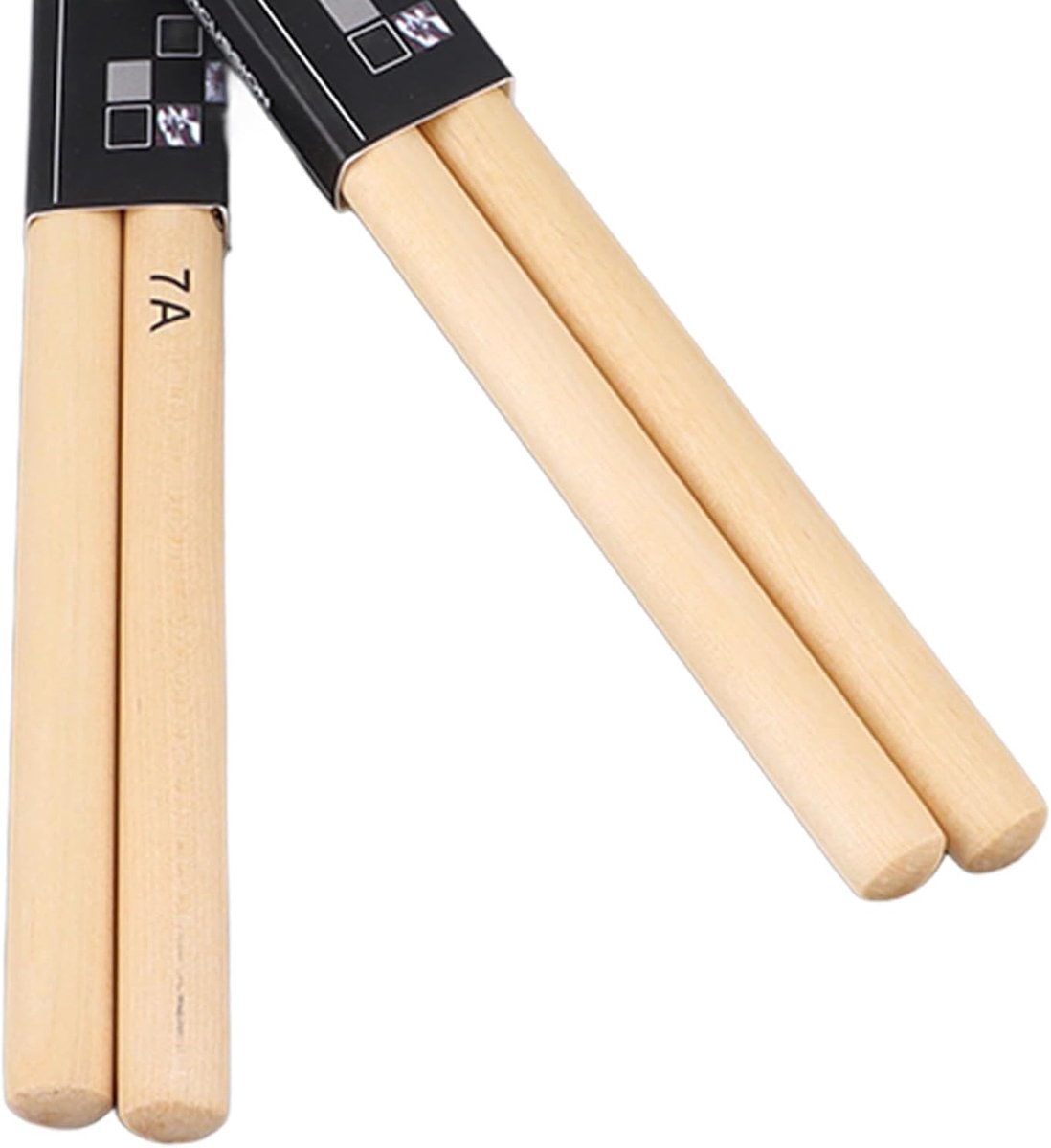Drumstokken Paar - Esdoornhout Nylon - Muziek Maken - Lichtgewicht 7A - 2 Paren - Natuurlijk