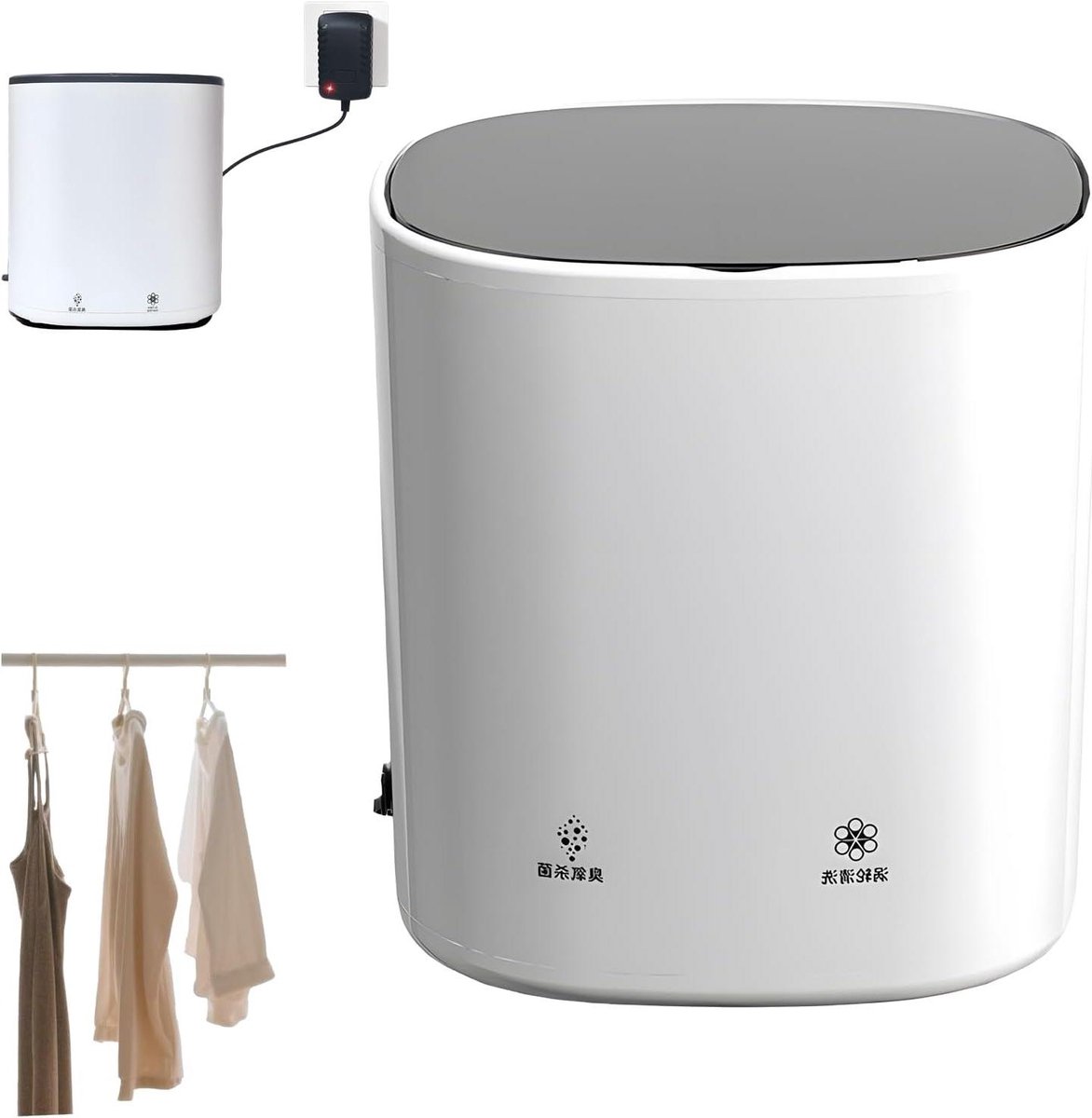 Mini Wasmachine Ondergoed Wasser Kleine Kleding Wassen Ozon Ontsmetting 1 Liter Capaciteit Wit