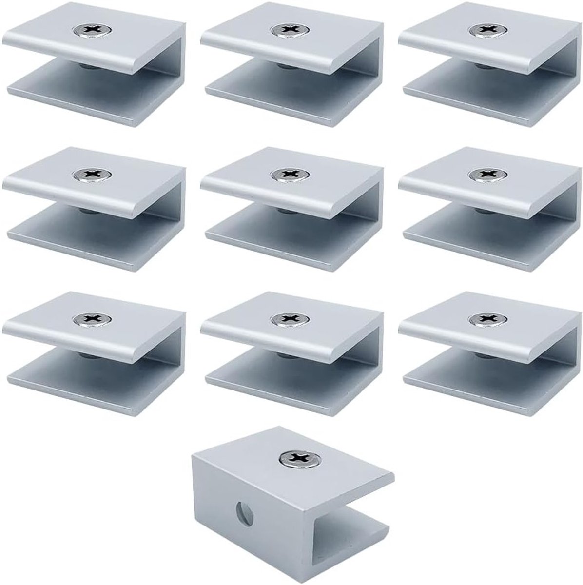 Verstelbare Planksteunen 10 Stuks, Aluminium Steun voor Wandmontage, Ideaal voor Keuken en Opbergruimte