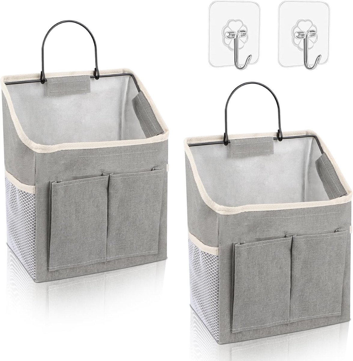 Hangende Organizers - Opbergers - Kleding Opbergen - Set van Twee - Large - Onbehandeld