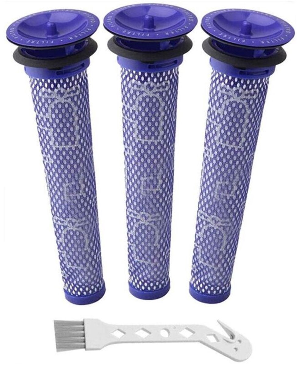 3-pack stofzuigerfilters, Geschikt voor Dyson V6/7/8/DC58/DC59, blauw.