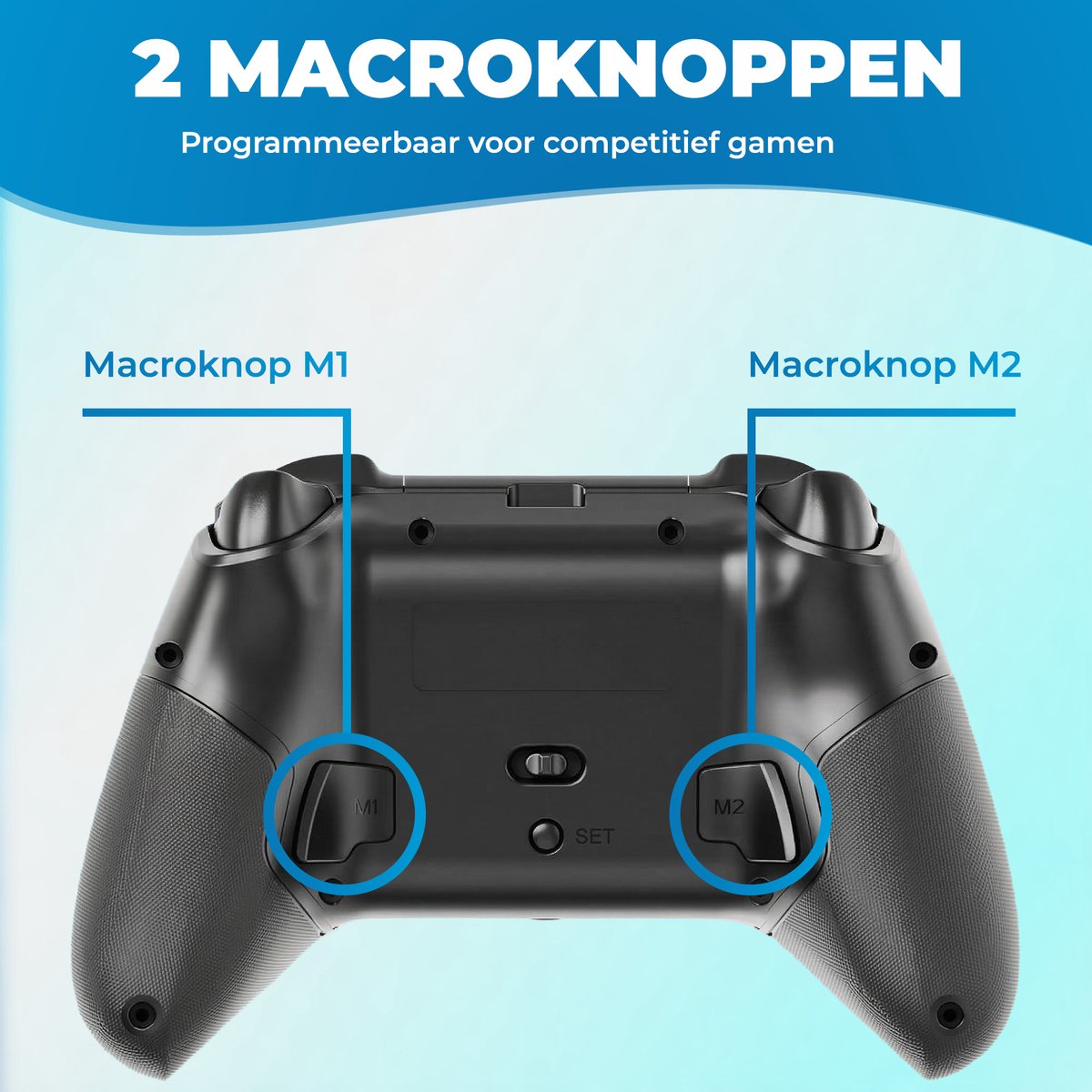 Draadloze Pro Controller - Geschikt voor Nintendo Switch en Nintendo Switch 2 - Macro Knoppen - RGB Verlichting - Hall Effect Joystick - Ergonomische Grip - Zwart – foto 7