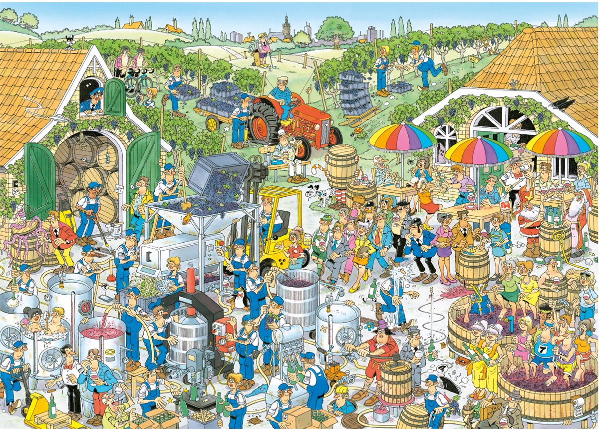Jan van Haasteren - De Wijngaard - 1000 stukjes puzzel - Legpuzzel — afbeelding 5