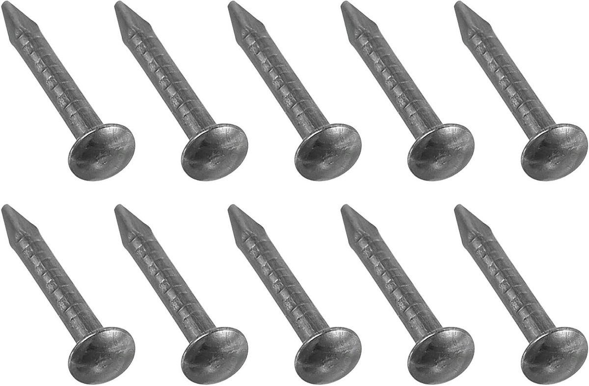 Kleine Spijkers - Houten Nagels Ronde Kop - Doe-het-zelf Projecten - Koolstofstaal Materiaal - 200 stuks 8 mm - Zwart Metallic