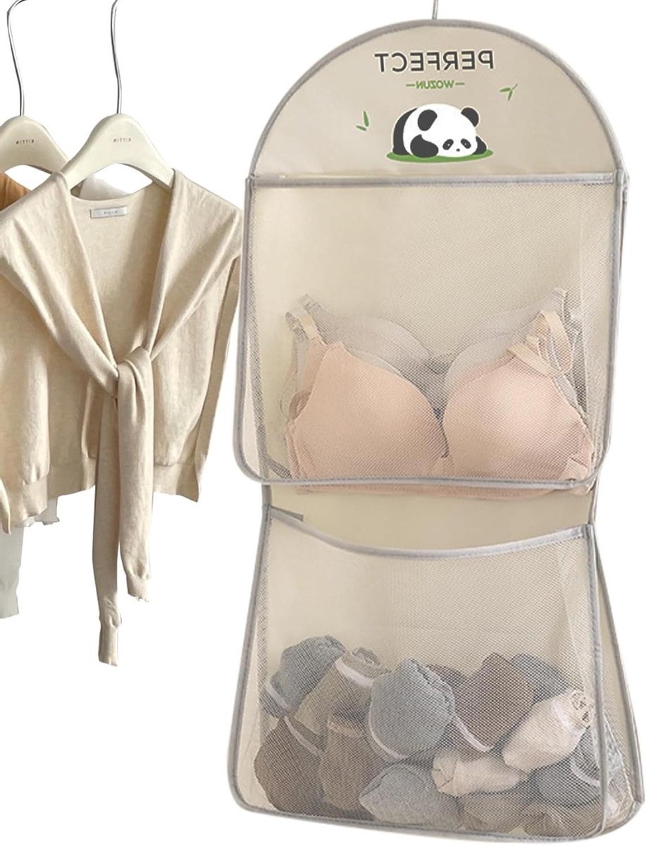 Mesh Opbergzak - Kast Organizer - Kleding Opbergen - Meerlaagse Verdelers - 40 x 91 cm - Meerkleurig