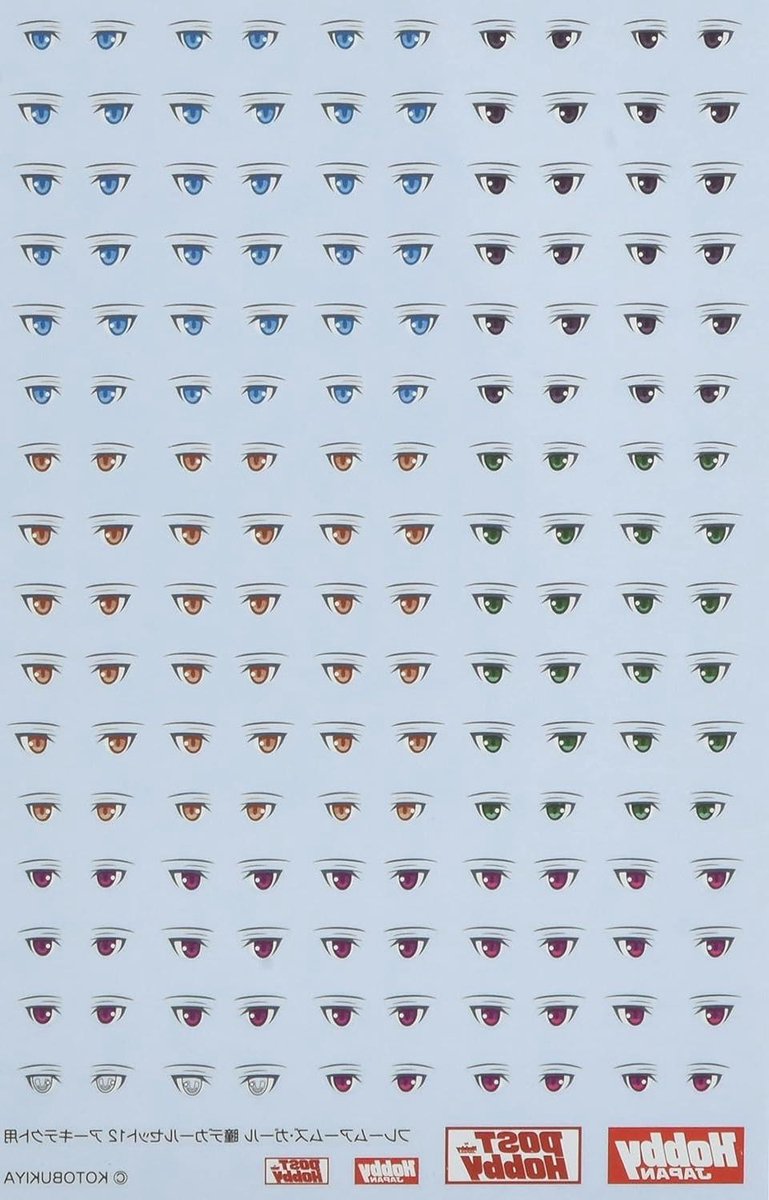 Model Decal Set - Sticker Set - Modelbouw Decoratie - Gedetailleerde Ogen - 14 x 9 cm - Multicolor