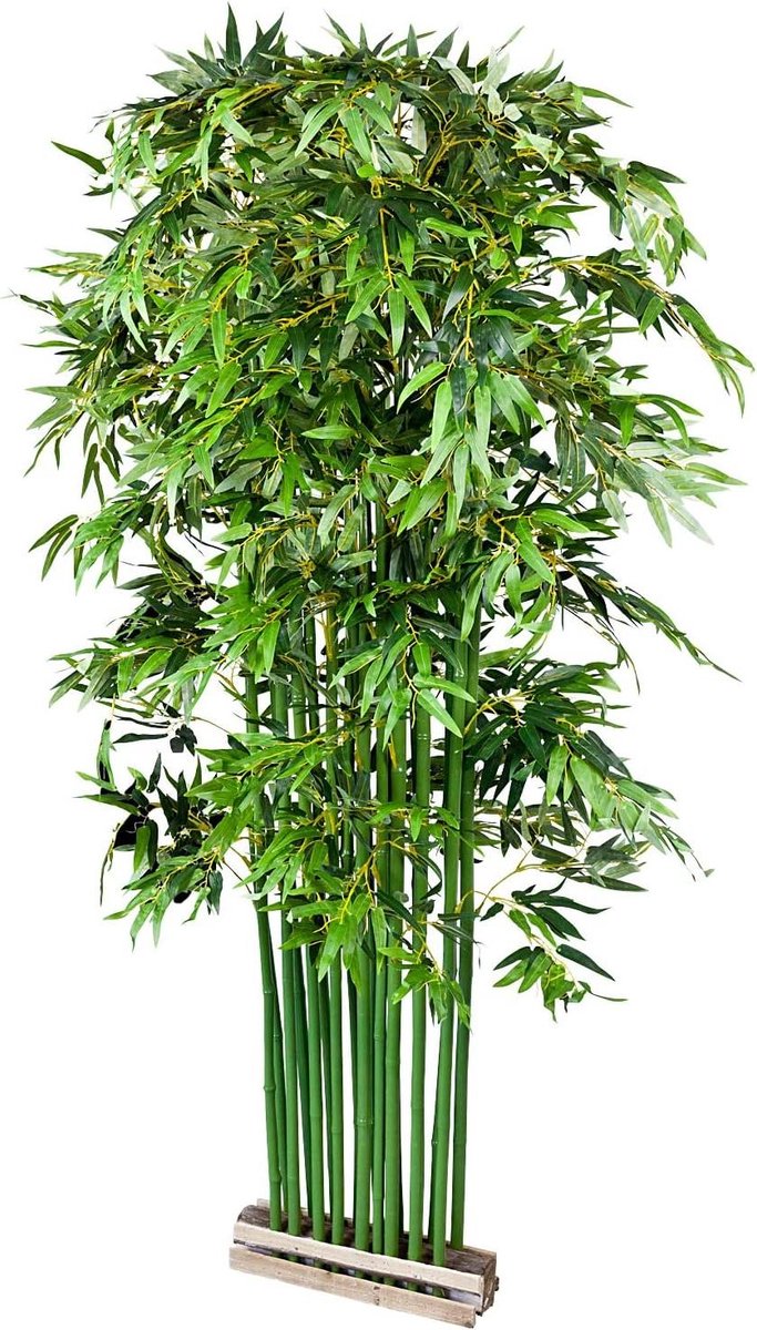 Bamboe Kunstplant - Nep Bomen - Woonkamer Decoratie - Echte Houten Stam - 200 cm Hoog - Groen