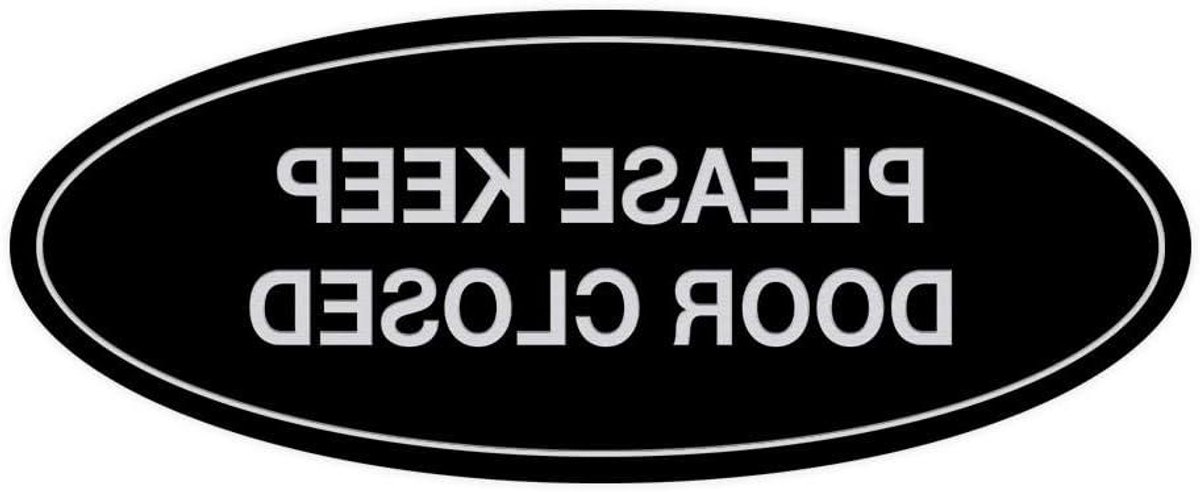 Houd de deur gesloten bord - Deur sticker waarschuwing - Kantoor entree beheren - Laser geëtste tekst