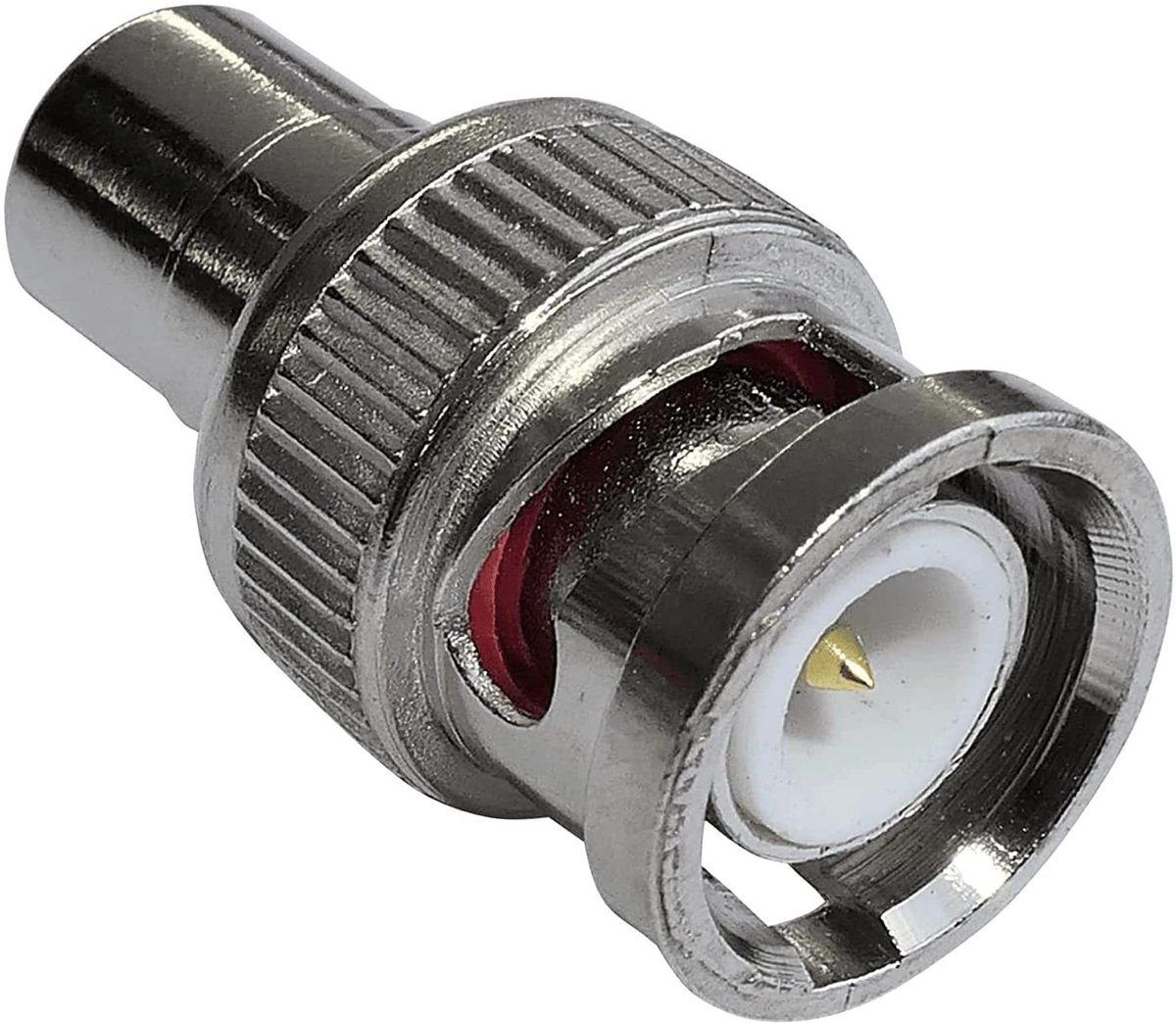 BNC naar RCA Adapter - Videoconnector Converter - Camera Beveiliging - Vernikkeld Metaal - Standaard - Zilver