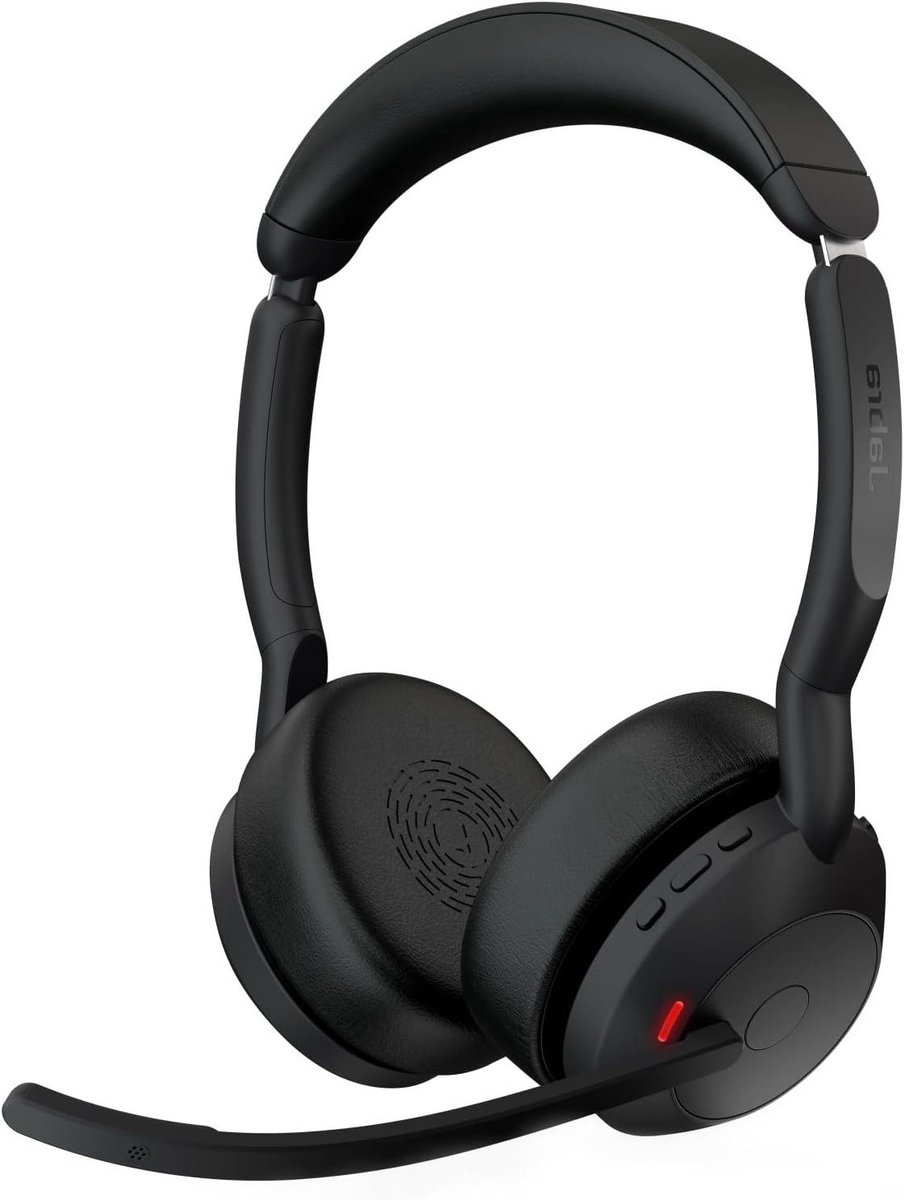 Draadloze Stereo Headset - Bluetooth Headset PC Headset - Professionele Gesprekken - Active Noise Cancellation - 30m Bereik - Zwart