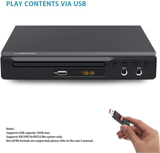 DVD Speler met HDMI - Blu Ray Spelers - Externe DVVD Speler - Zwart media set — afbeelding 5