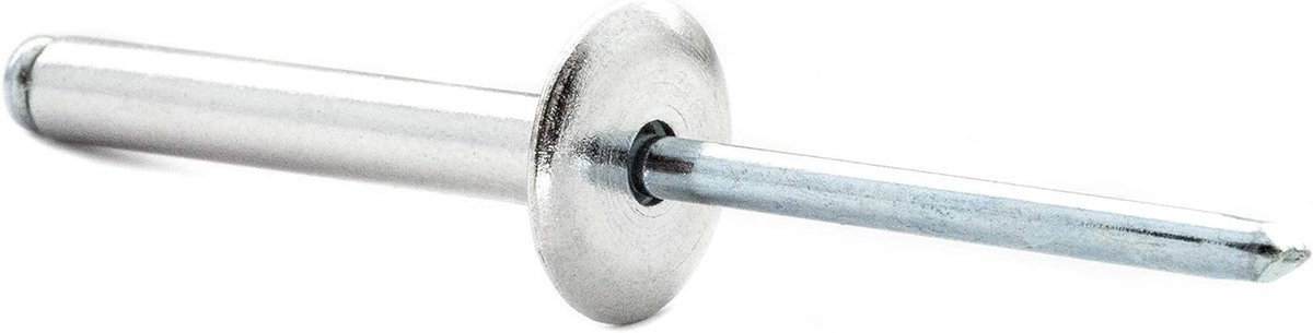 Blinde Pop Klinknagel - Klinknagel Koepelkop - Bevestigen van Materialen - Grote Flens - 4.8mm x 16mm - Aluminium/Staal
