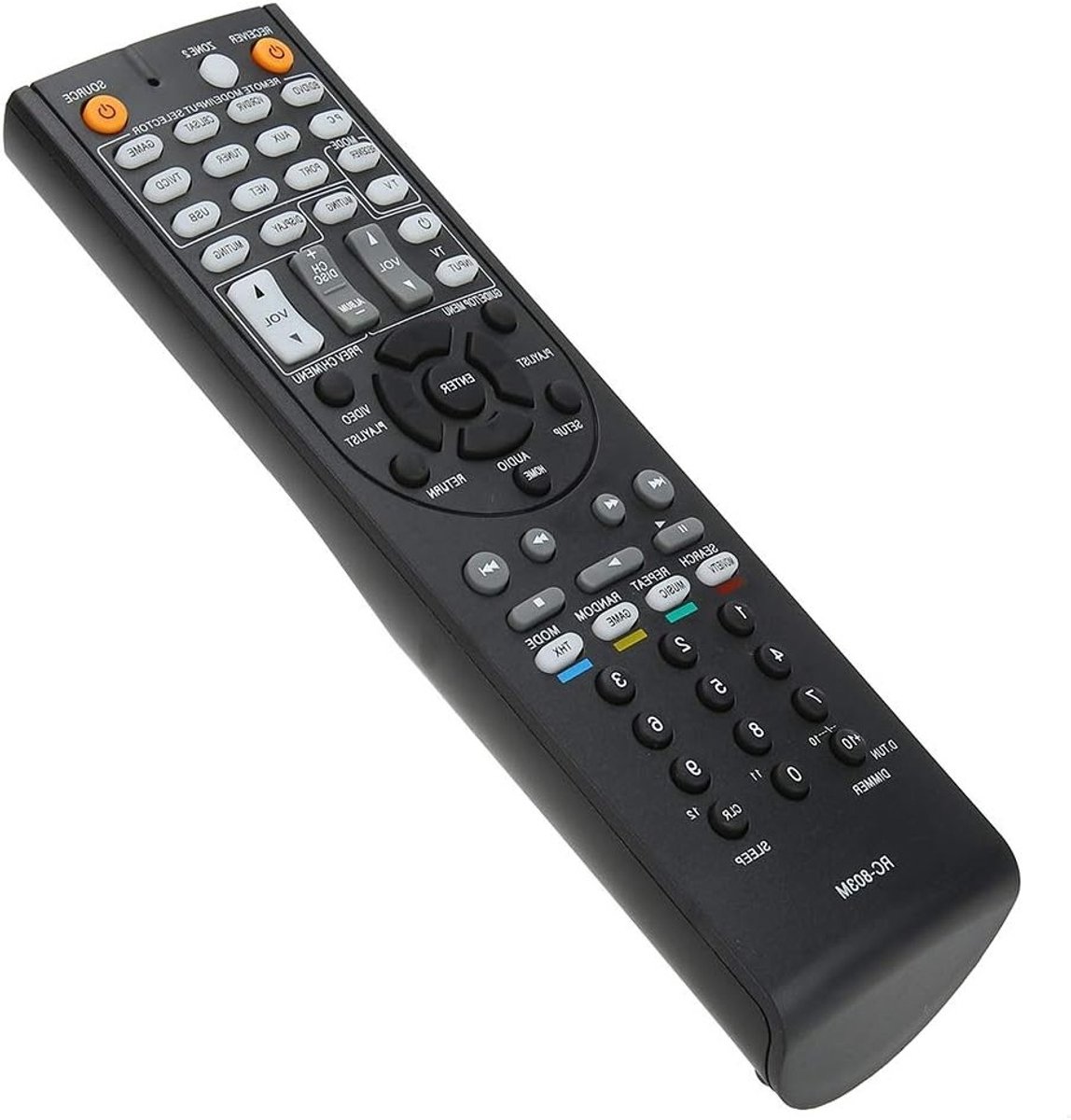 Vervangende afstandsbediening voor Onkyo AV-receiver TX NR609, geschikt voor modellen TX NR609B, HT S7409 en HT S8409, duurzame ABS-schaal