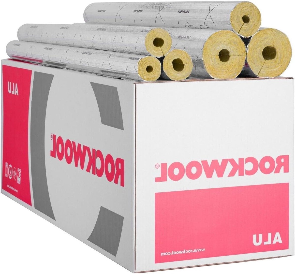 Steenwol Buisisolatie - Isolatiebuis Steenwol - Leidingen Isoleren - Aluminium Gelamineerd - 20m - Grijs