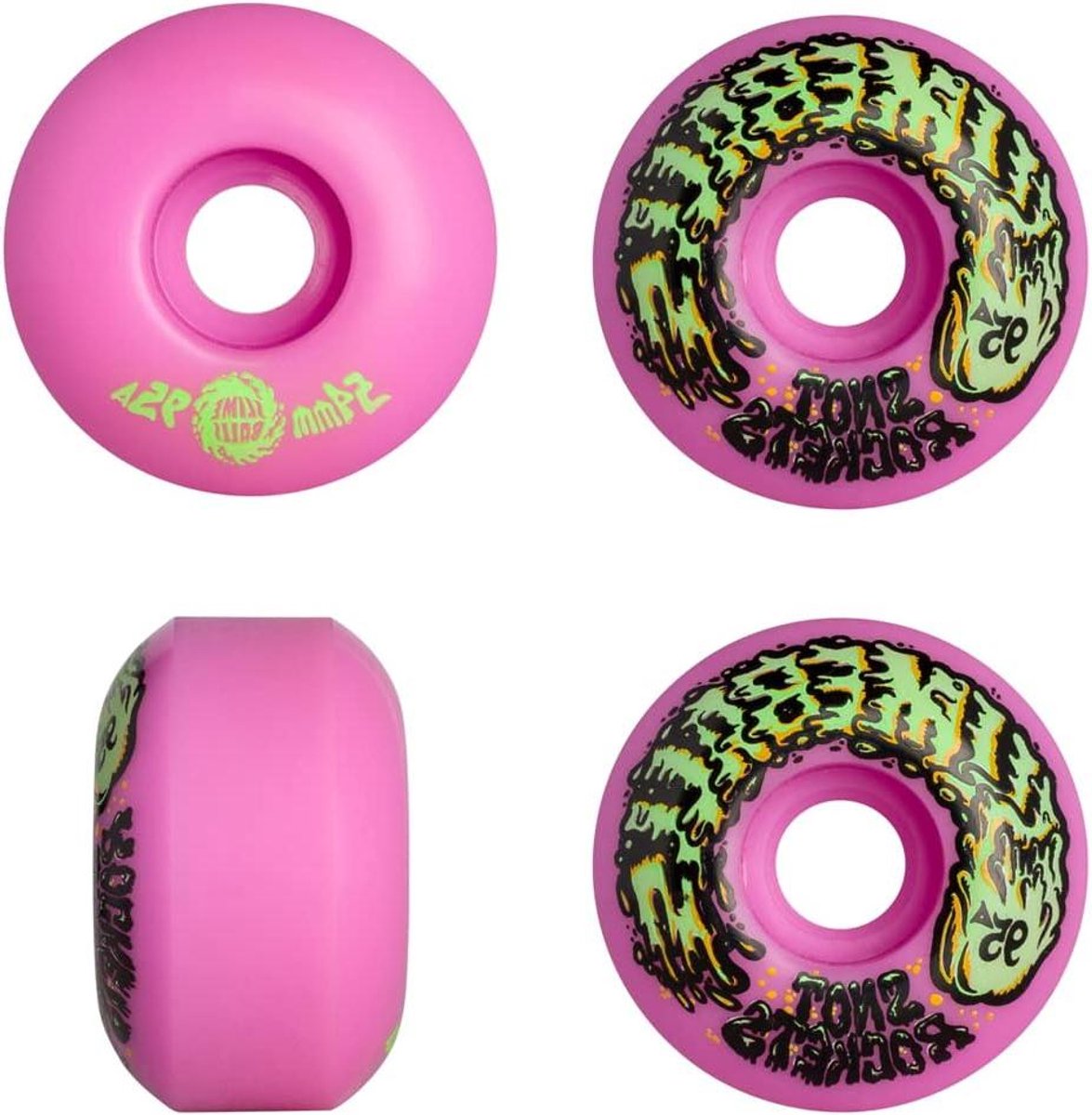 Skateboard Wielen Cruiser Wielen Straat Skaten Afgeronde Rand Vorm 54mm Pastel