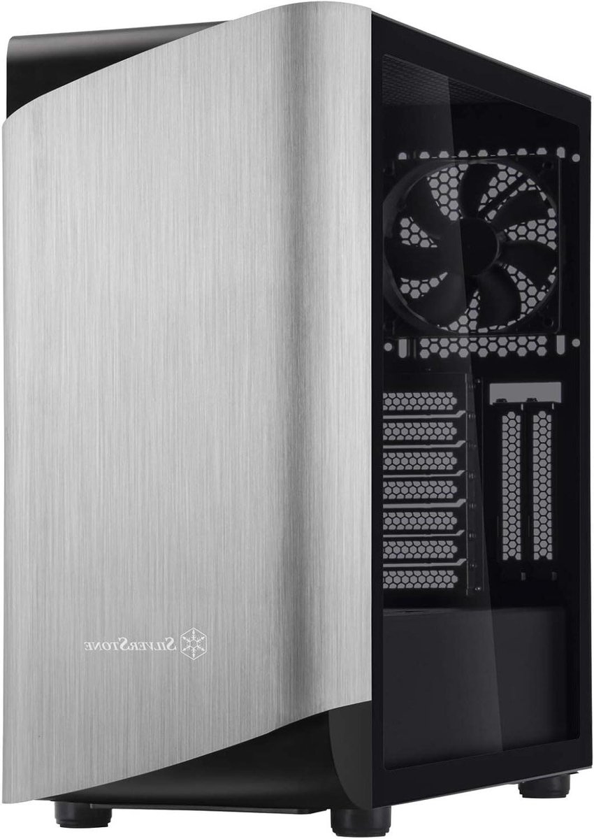 Computer Behuizing - Mid Tower Case - PC Bouwen - Gehard Glas Paneel - ATX - Zilver Zwart