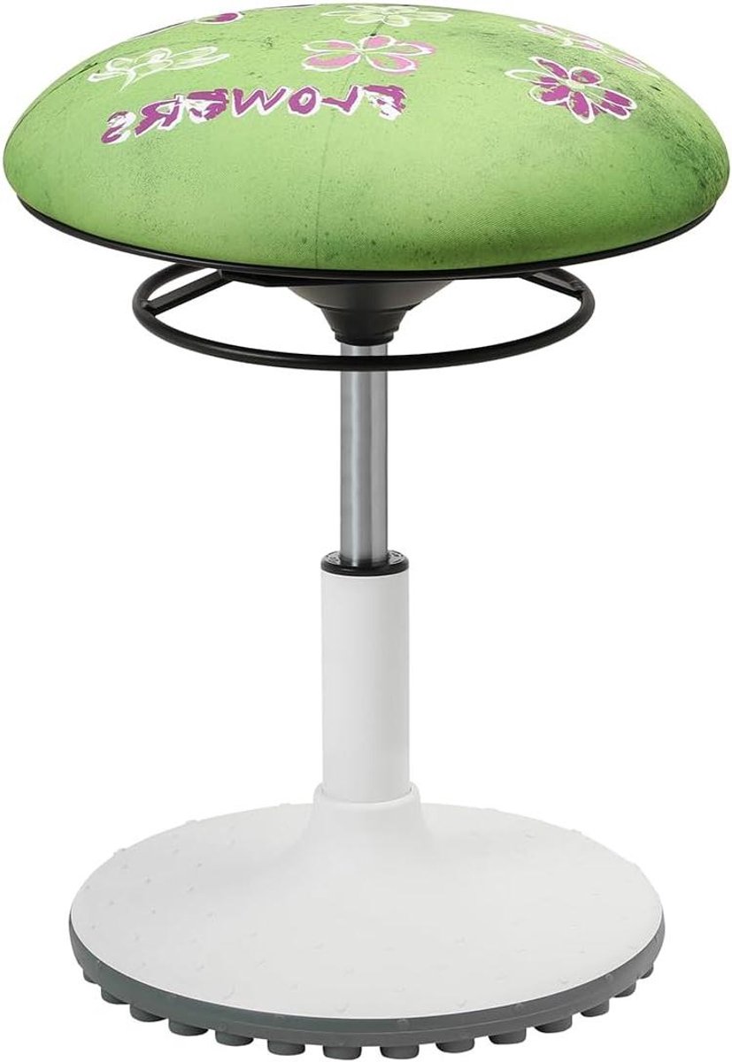 Kinderkruk - Draaibare kruk - Actief zitten - Dynamisch bewegingsgedrag - 39-47 cm - Bloemen