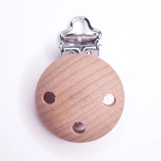 Houten Speenkoord Clip - Kleur: Hout (naturel) - 7 Stuks - Inclusief Verzendkosten van Merkloos — afbeelding 2