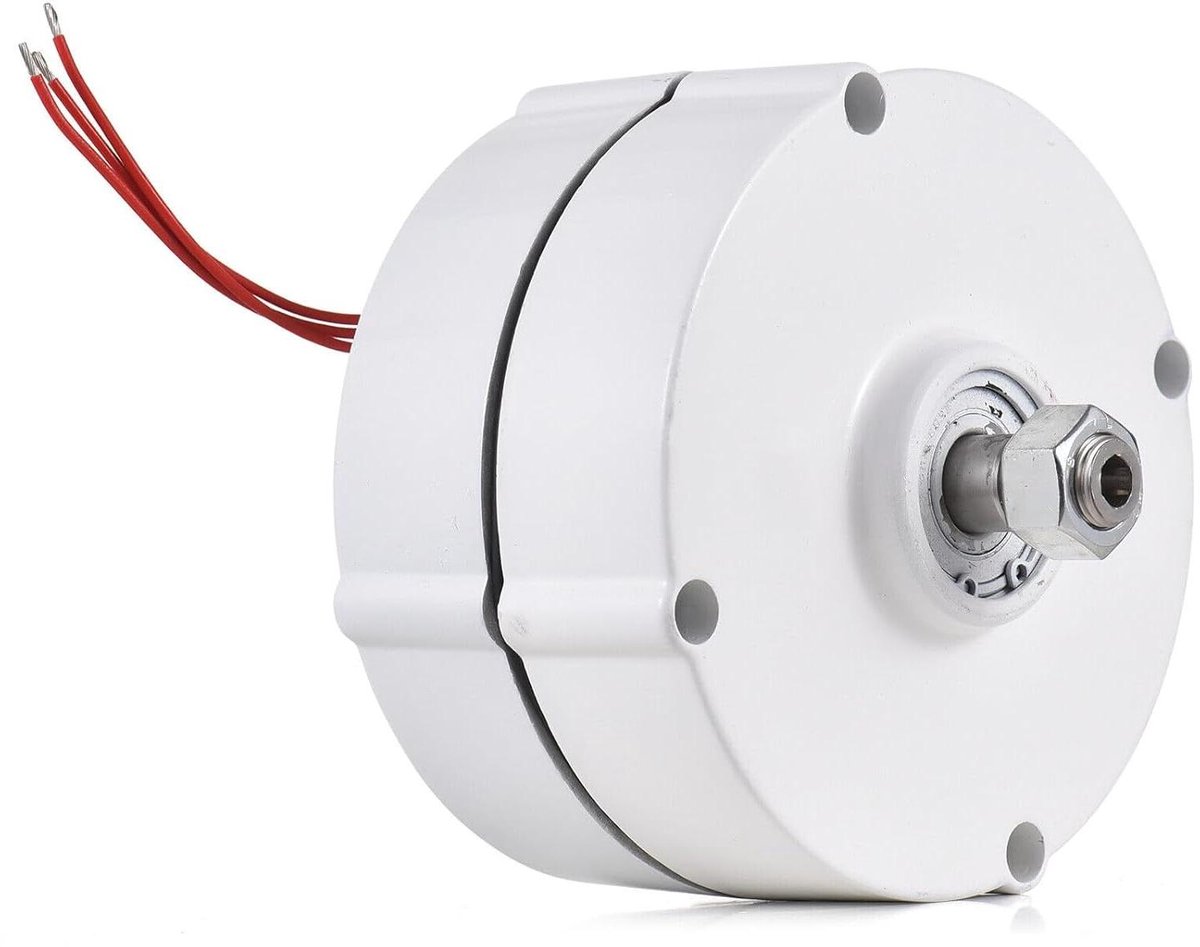 Permanente Magneet Generator - Dynamo Motor - Windenergie Opwekken - Zonder Versnelling - 600W 750rpm - Aluminiumkleur