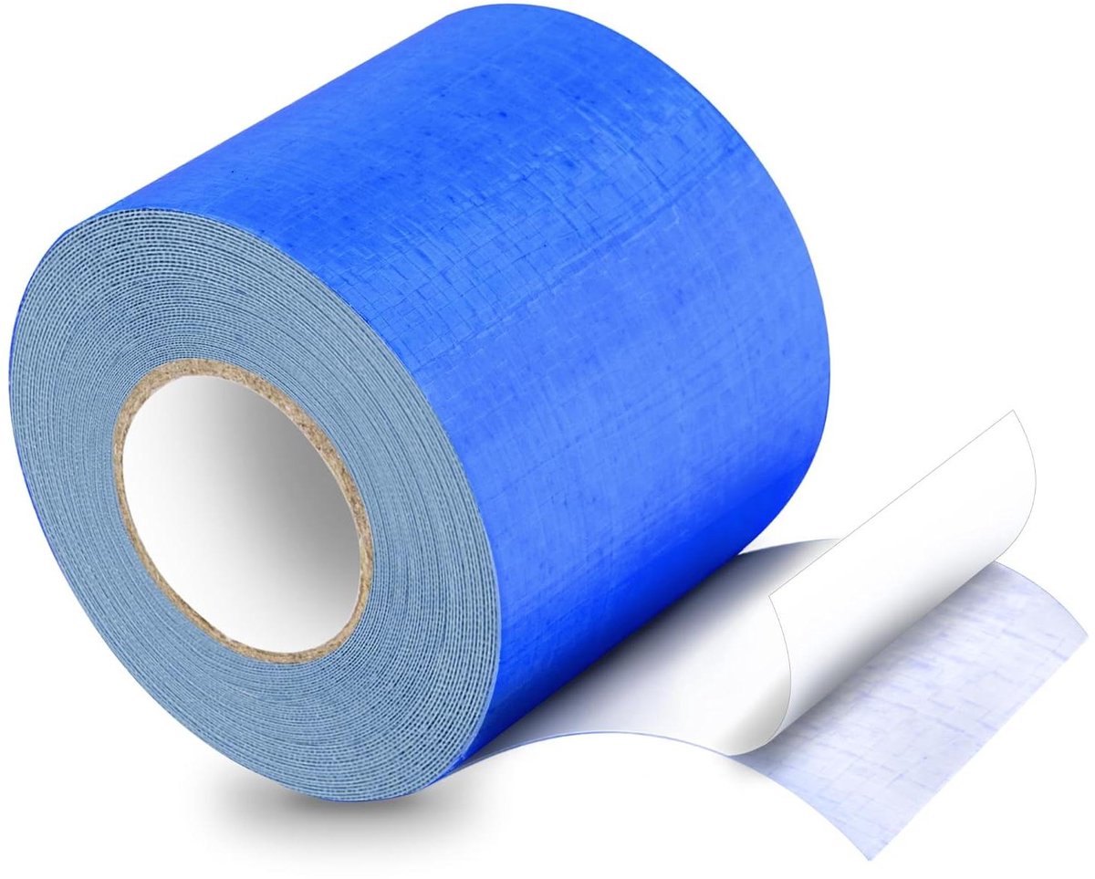 Reparatietape Zeildoek - Zeildoekpatches Tent - Scheuren Herstellen - Sterke Waterdichte Kleefkracht - 10M x 8CM - Blauw