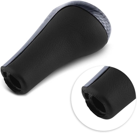6 Versnellingspook Knop met Borduursel voor BMW E90 E91 E92 X1 X3 X5 X6 - Carbon Fiber Design en Comfortabele Grip — afbeelding 4