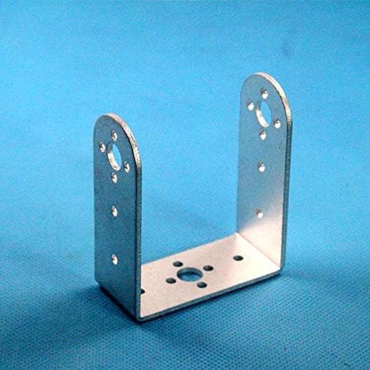 Aluminium Servo Beugel - Robot Arm Mount - Robotica Bouwen - Korte U-vorm - 64.5mm - Zilver