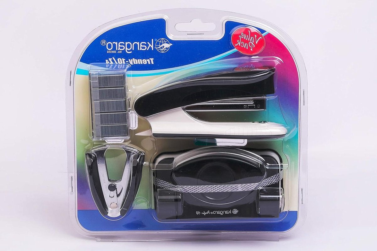Handmatige Nietmachine Set - Kantoormachine Set - Papier Verbinden - Inclusief Papierpons - 300 Gram - Zwart