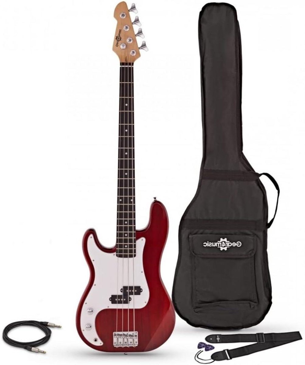 Basgitaar - Elektrische Bas - Muziek Maken - Compleet Starters Pakket - Full Size - Rood