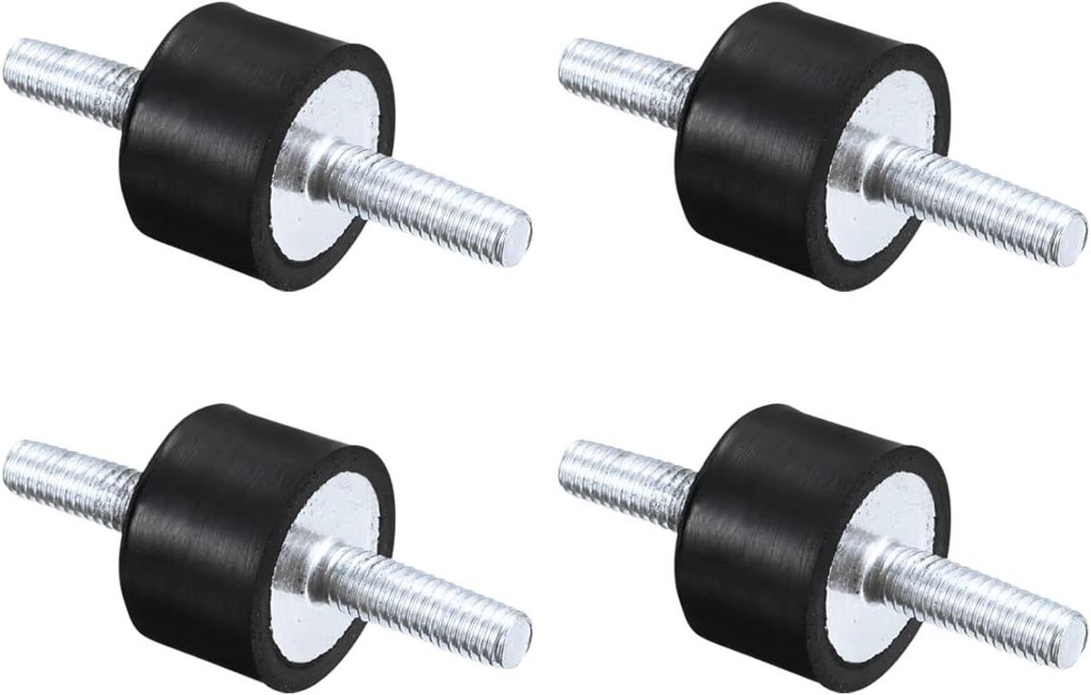 Rubberen Lagers - Trillingsisolator Schokdemper - Motor Montage Dempen - Zelfborgend Ontwerp - M5x15mm D15mmxH10mm - Zwart