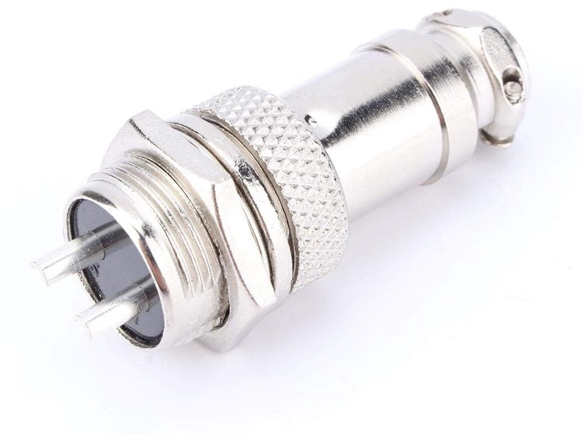 Set van 2-Pins Aviation Plug Connectoren voor Audio en Video - Geschikt voor Metaal en Schroeftype Aansluitingen