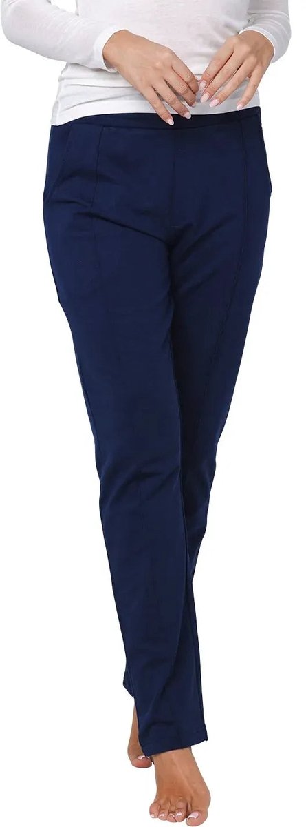 Pastunette Lounge/Pyjama Broek - Bio Katoen - Donkerblauw - Maat 42