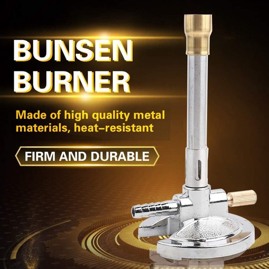 Allecto - Bunsenbrander - Energiezuinig - Hittebestendig - Compact formaat - Gasbrander - Ideaal voor laboratoria - Zwart — afbeelding 3